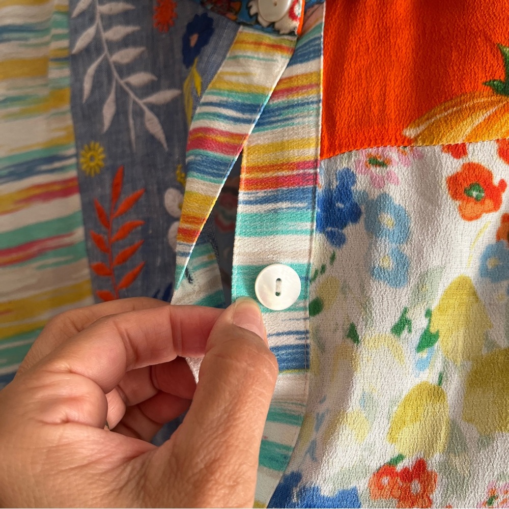 John Mark Multi Patch Collared Tunic Blouse Top S… - image 5